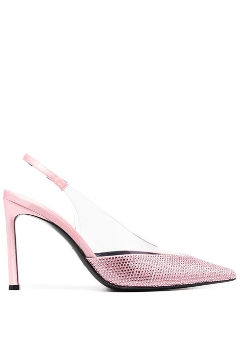 Pastel pink 120mm crystal-embellished pointed pumps - women SERGIO ROSSI | B01140MFI6281105904